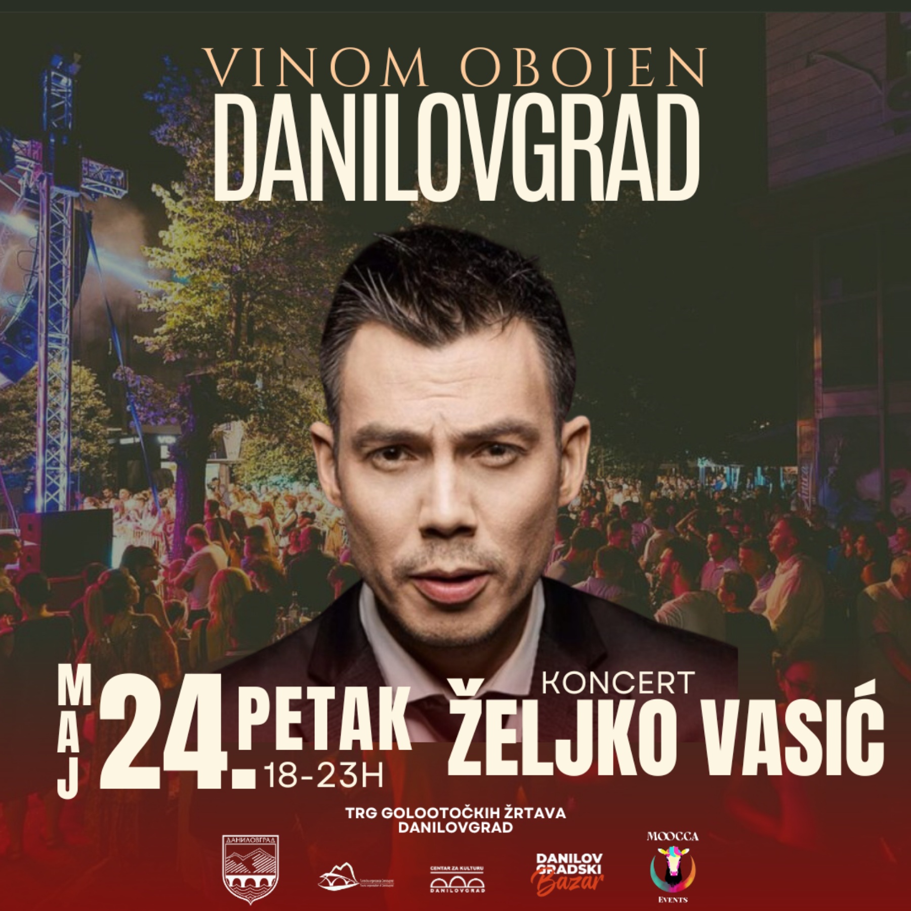 Koncert Želko Vasić ,,Vinom obojen Danilovgrad“